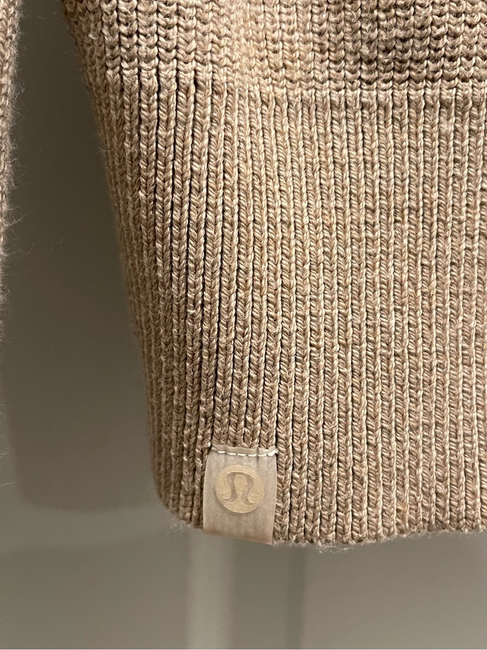 Lululemon Collared Merino Wool-Blend Sweater Heathered Beech Wood Size XS - Picture 11 of 12